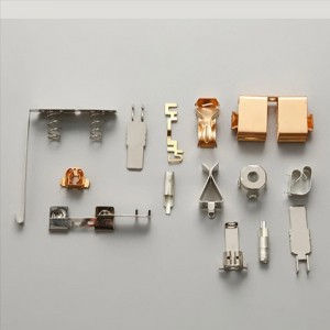 Fém bélyegző alkatrészek Réz Acél Elektromos Elektromos Elektronikus Érintkező az akkumulátorral érintkező repesz