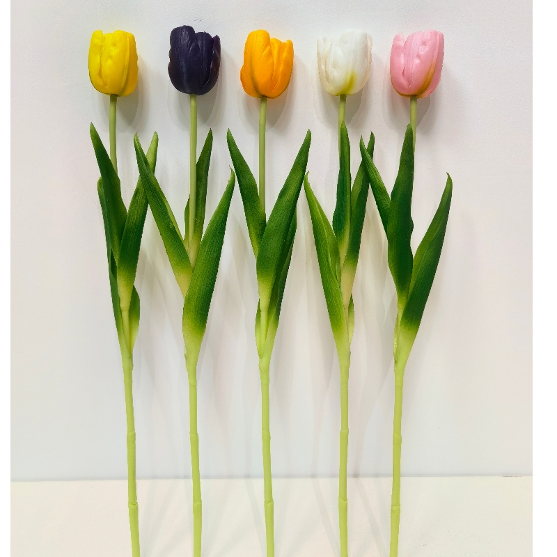 Promóciós termékek művirág tulipán egyszárú otthoni dekoratív valódi érintés szimulációs tulipánok