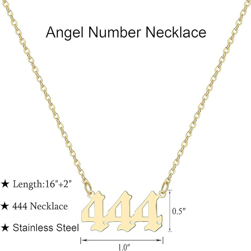 Arany 444 Guardian Necklace Numerology Jewelry