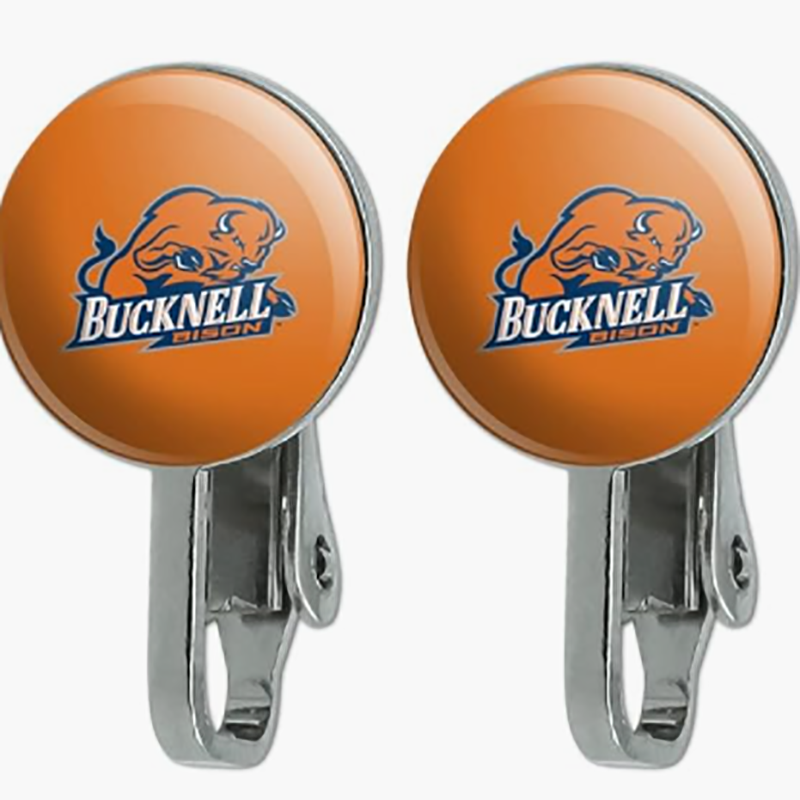 Hivatalos bucknell bölény klip-Fülbevalókon - magas-Minőségi fémötvözet, epoxi-Bevont,nem-Szükséges piercing, játéknap ékszerek öregdiákok számára & Rajongók