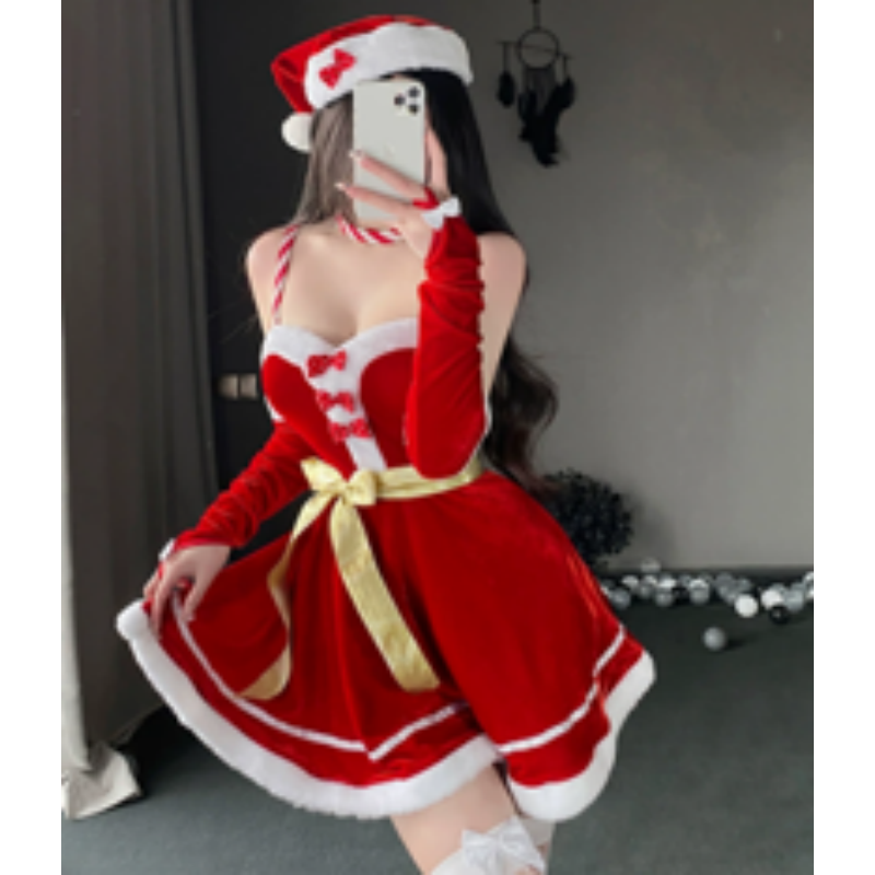 Karácsonyi jelmezek, karácsonyi cosplay ruhák, rénszarvas-témájú karácsonyi színpadi jelmezkészletek, karácsonyi szobalány egyenruhák 141 ár:$132.99