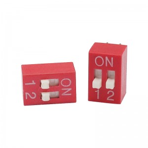 Dip kapcsoló XZ-DSE-02RGA, 2P DIP kapcsoló a jelző modulokhoz az autóipari automatizálási berendezések területén