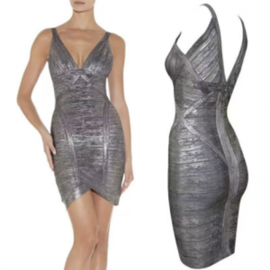 Nyárinyomtatott arany kötött dupla v harisnyatartók szoros kötszerruhás szoknya