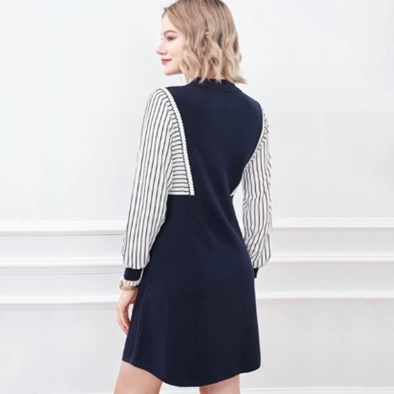 Korai őszi kicsi fordított gallér kötött fél kardigán