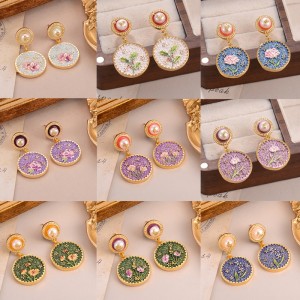 Fém virágos ékszerkészlet