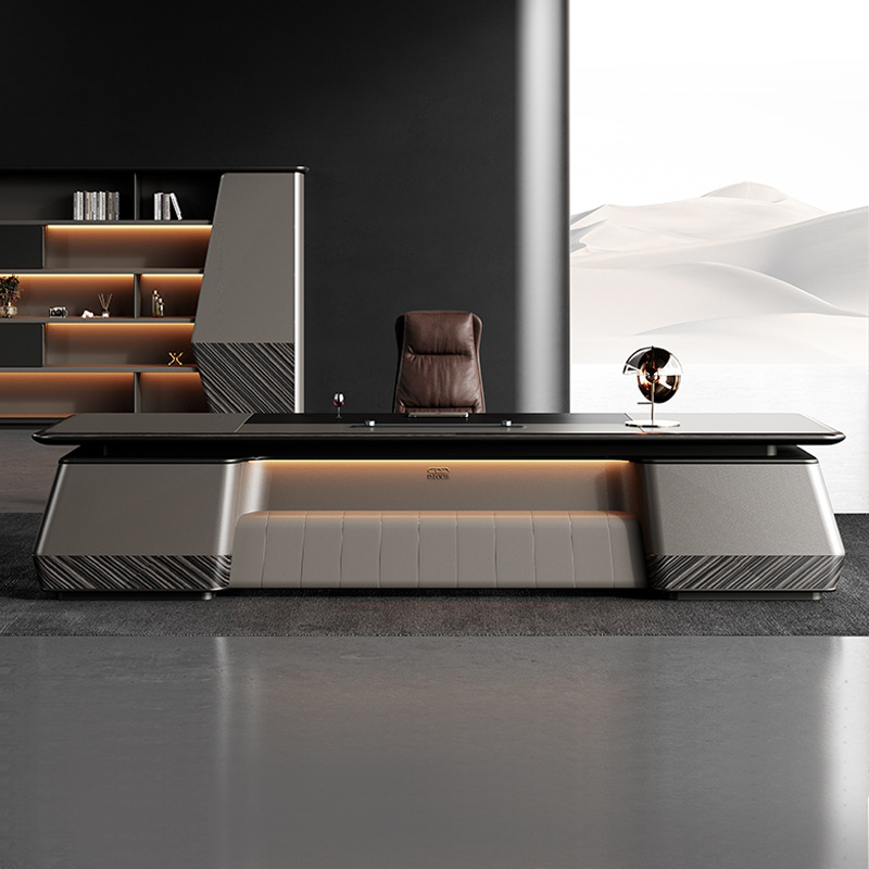 Modell DBT006 luxus panel-stílus menedzser Single Executive Desk, elnök\\Nagy irodai íróasztal székkészlettel, Boss íróasztal