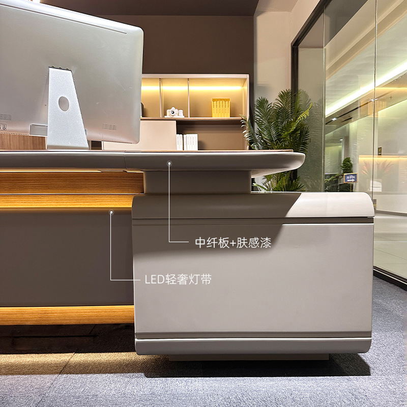 Modell DBT008 Executive Desk, elnök/Elnöki irodai íróasztal, prémiumnagy menedzser íróasztal irodai székkészlettel a menedzser számára\irodája